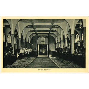 State Stable Designed by Nash in 1824 Postcard